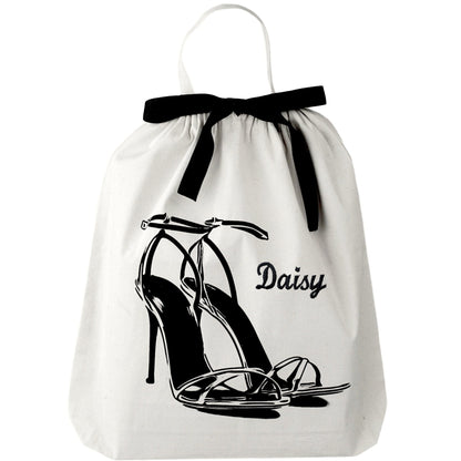 High Heel Sandal Shoe Bag, Cream