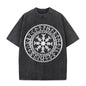 Helm Of Awe Totem Runes Viking Washed T-shirt
