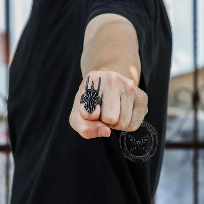 Helm of Sauron Stainless Steel Ring
