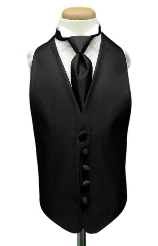 Herringbone Kids Tuxedo Vest