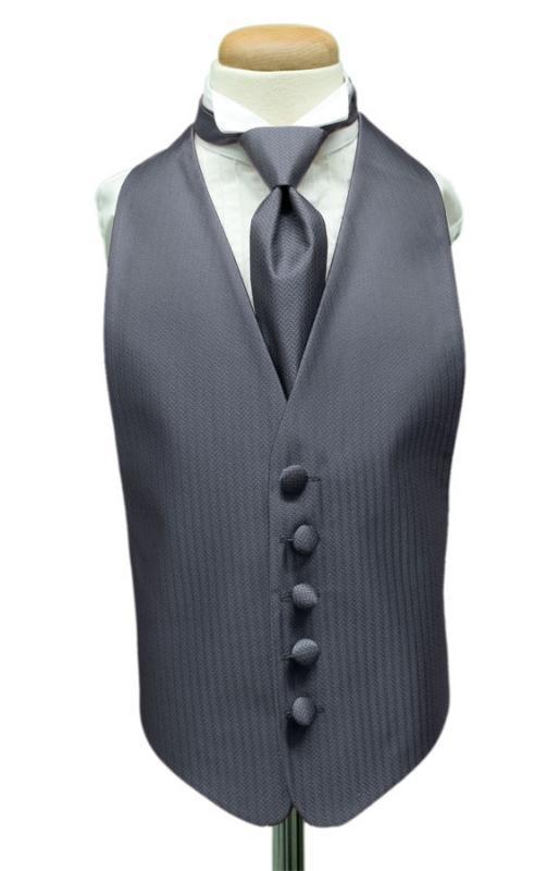 Herringbone Kids Tuxedo Vest