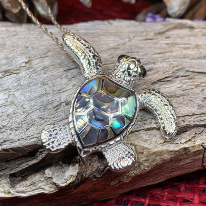 Abalone Turtle Necklace