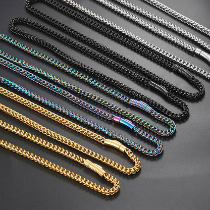 Hip Hop Franco Chain Stainless Steel Necklace