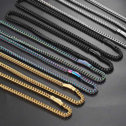 Hip Hop Franco Chain Stainless Steel Necklace