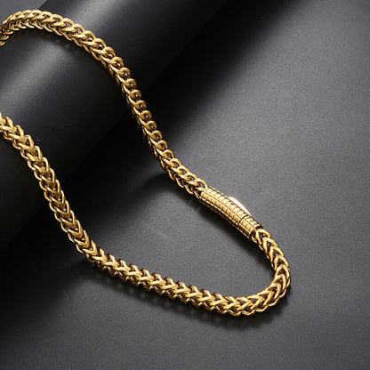 Hip Hop Franco Chain Stainless Steel Necklace