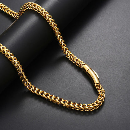 Hip Hop Franco Chain Stainless Steel Necklace