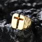 Hollow Cross Stainless Steel Ring