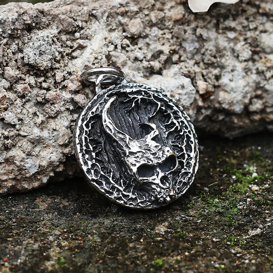 Horned Skull Stainless Steel Pendant