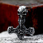 Horns Of Odin Raven Stainless Steel Viking Pendant