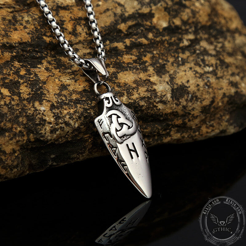Horns of Odin Stainless Steel Viking Pendant