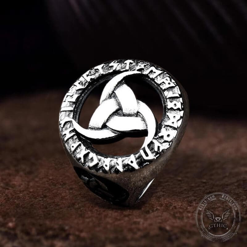 Horns of Odin Stainless Steel Viking Ring