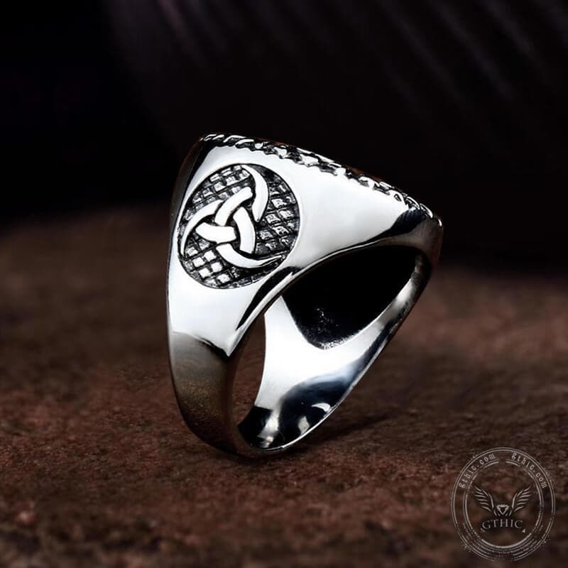 Horns of Odin Stainless Steel Viking Ring