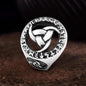Horns of Odin Stainless Steel Viking Ring