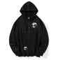 Horror Goth Girl Print Hoodie Coat