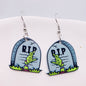 Horror Joker Coffin Halloween Acrylic earrings