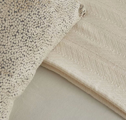 Homvare Full/Queen Super Soft  Cotton Basket Weave Blanket/Throw 90" x 90"