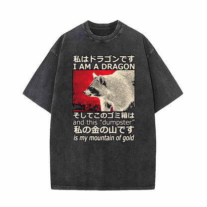 I Am A Dragon Vintage Washed T-shirt
