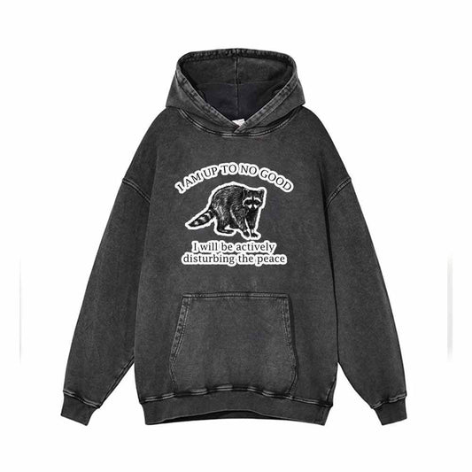 I Am Up To No Good Vintage Washed Hoodie