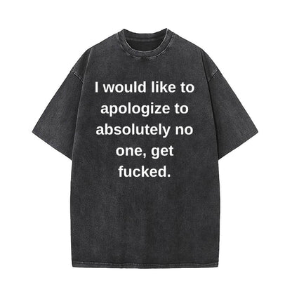 I Would Like To Apologize Vintage Washed T-shirt