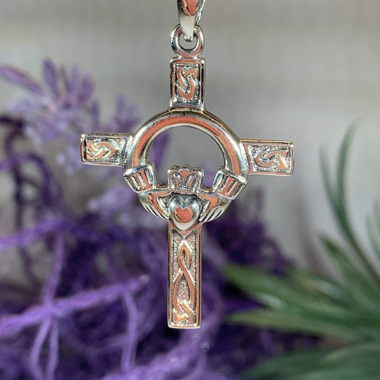Fineen Claddagh Cross Necklace
