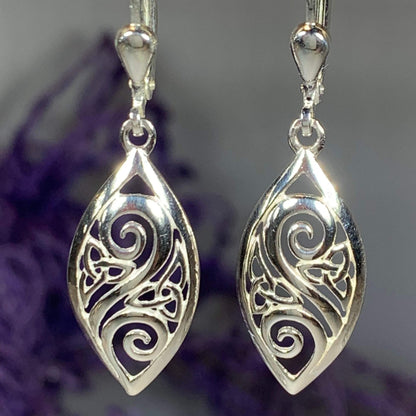 Marquise Trinity Knot Earrings