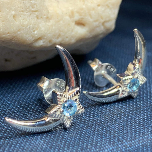 Moon & Stars Post Earrings