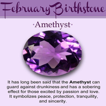 Amethyst Trinity Knot Stud Earrings