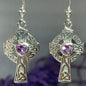Celtic Cross Heart Earrings