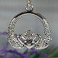 Loving Swan Claddagh Necklace