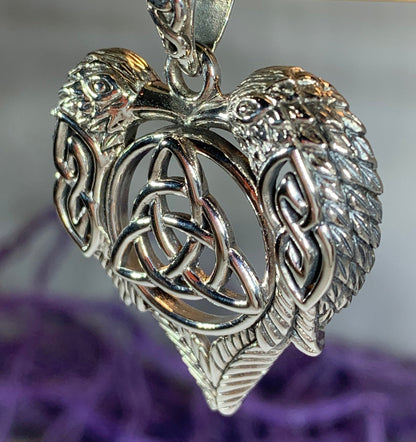 Celtic Raven Lovers Necklace