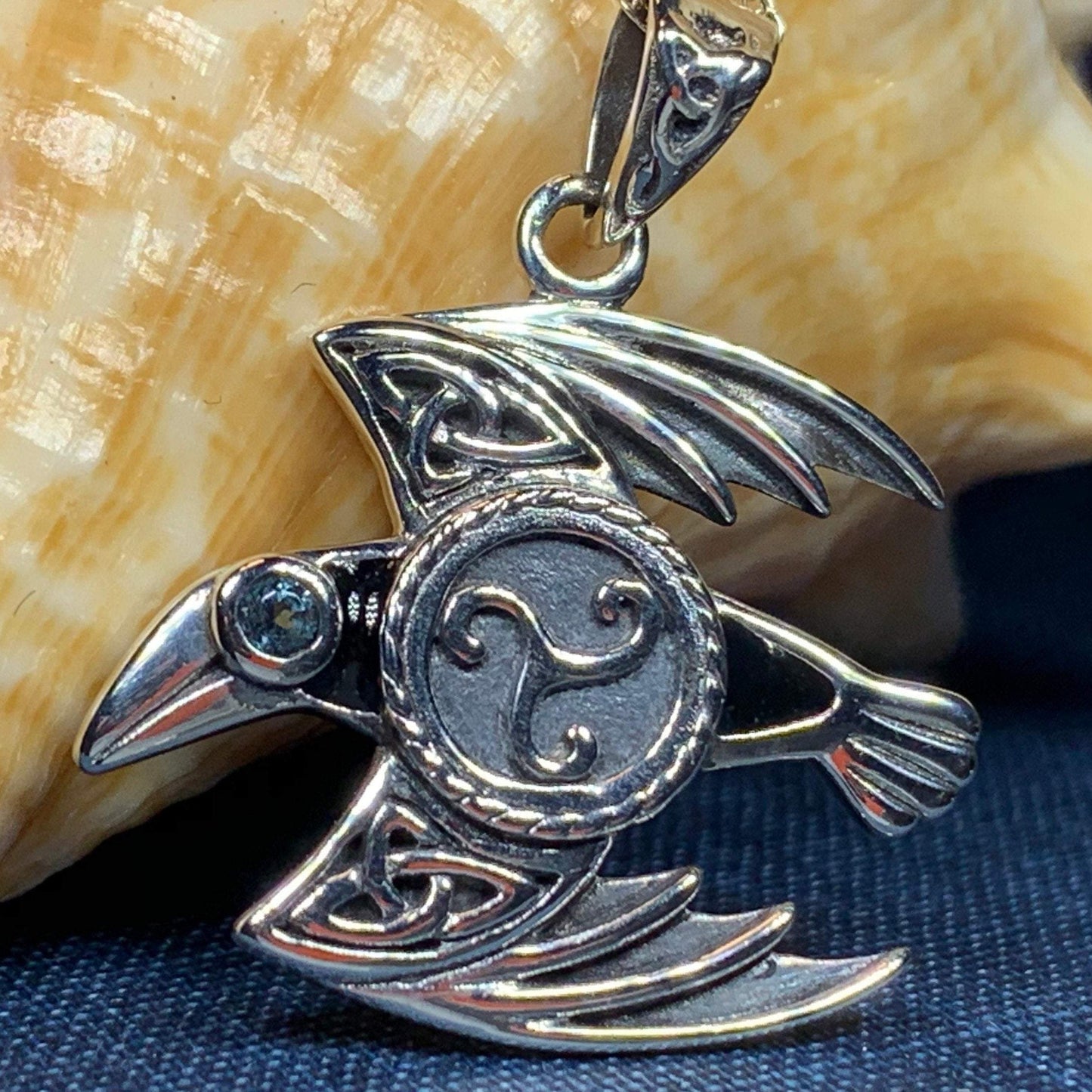 Astrid Celtic Raven Necklace