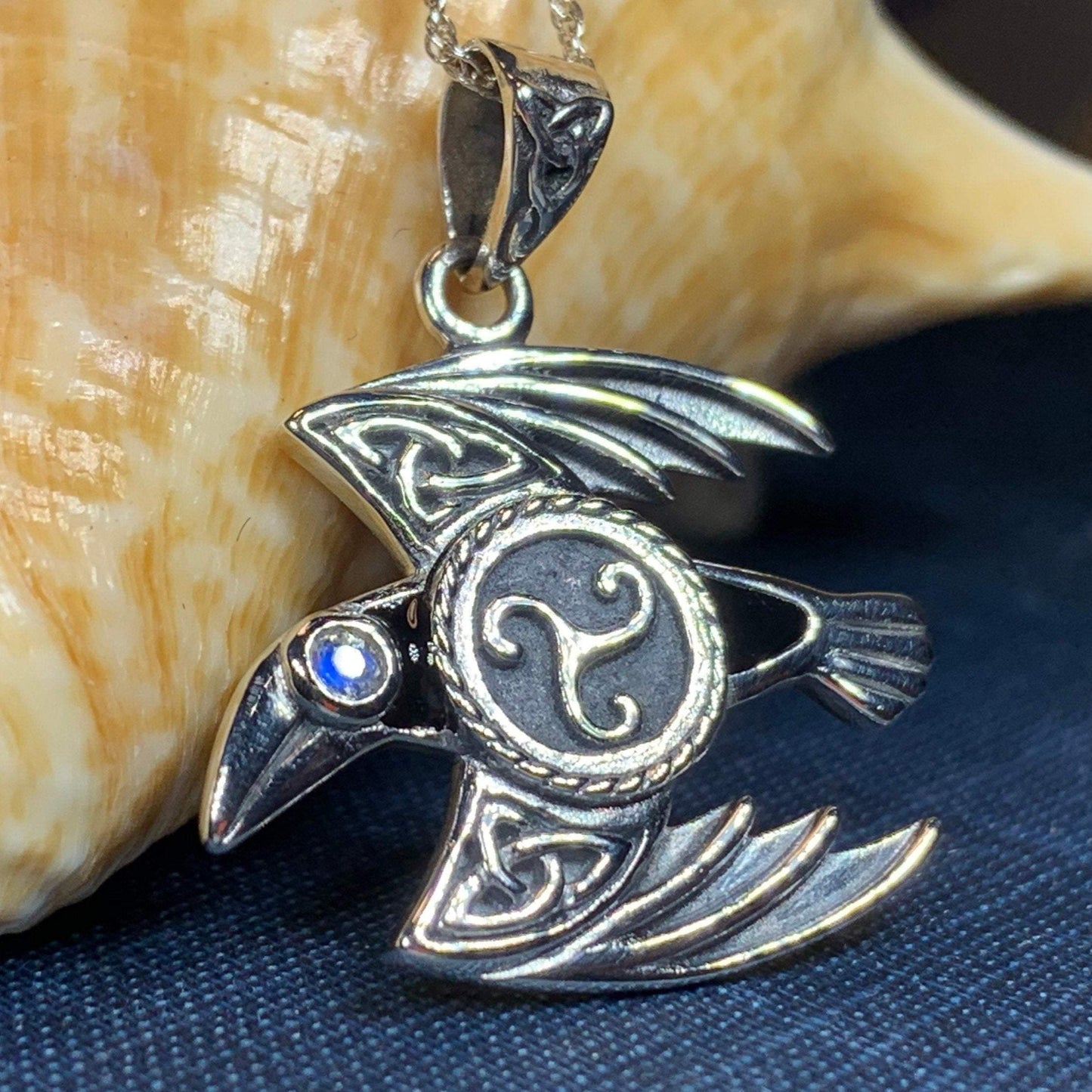 Astrid Celtic Raven Necklace