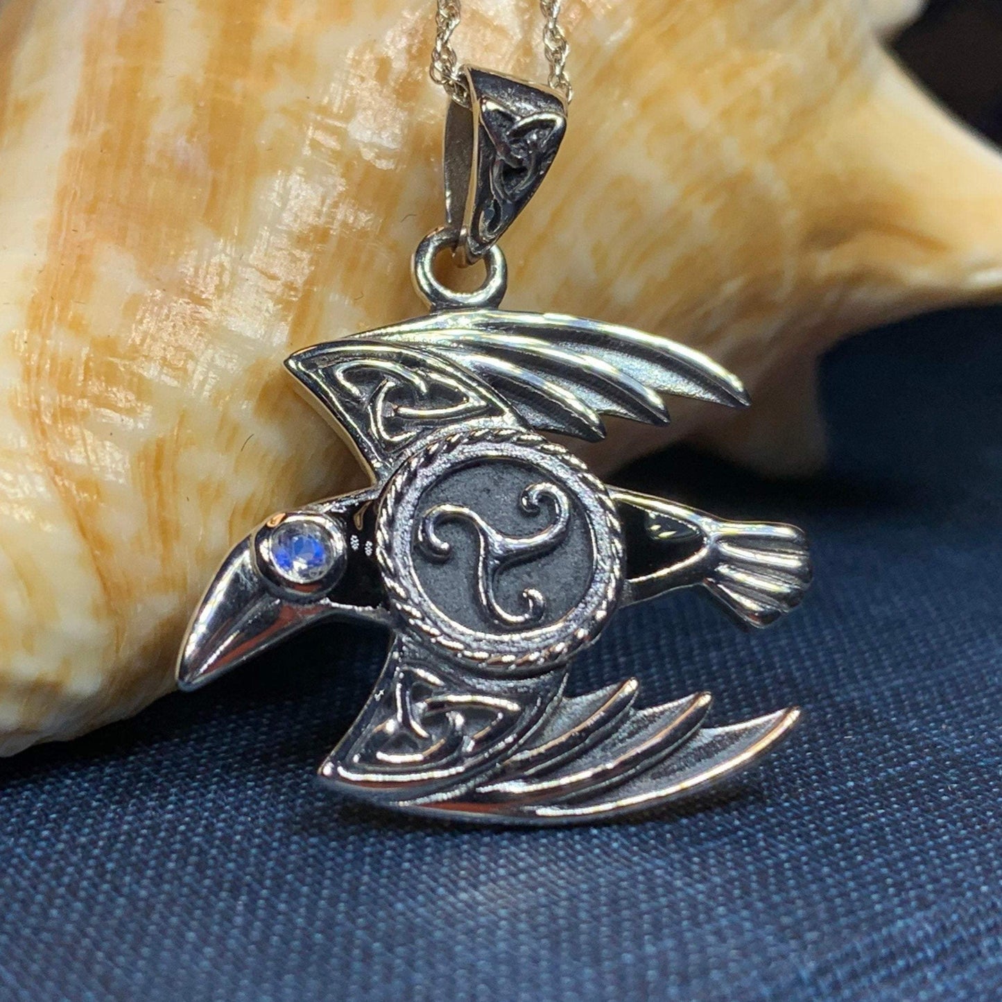 Astrid Celtic Raven Necklace