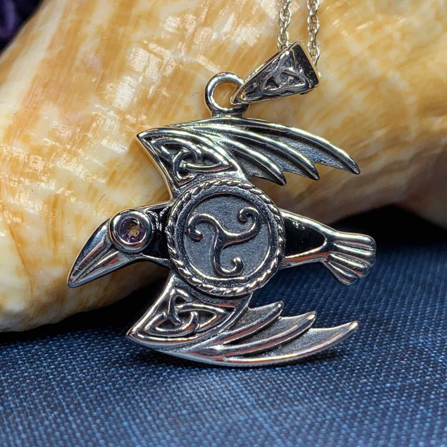 Astrid Celtic Raven Necklace