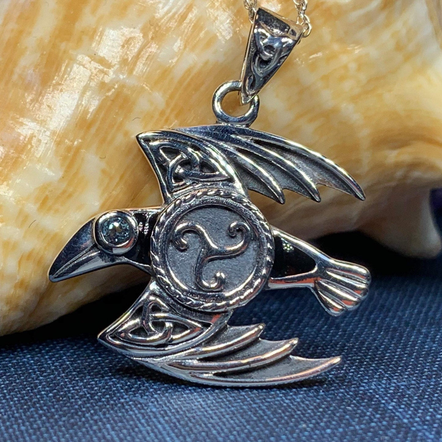Astrid Celtic Raven Necklace