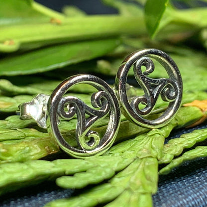 Celtic Spiral Stud Earrings