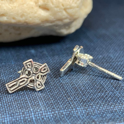 Celtic Cross Stud Earrings