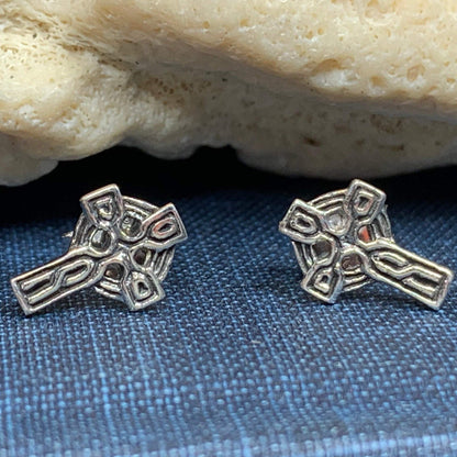 Celtic Cross Stud Earrings