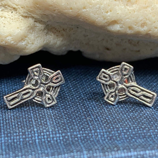 Celtic Cross Stud Earrings