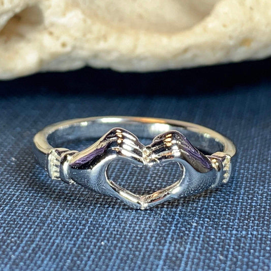 Celtic Heart Hands Ring