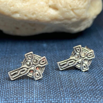 Celtic Cross Stud Earrings