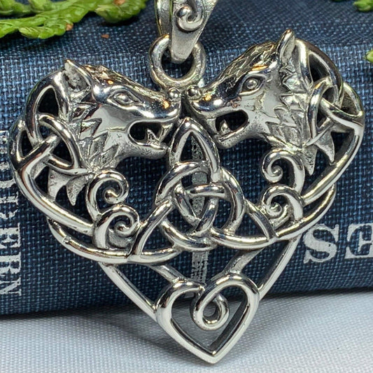 Celtic Wolf Love Necklace