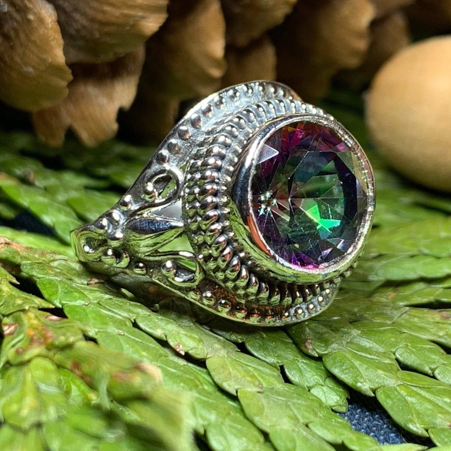 Eloise Celtic Mystic Topaz Ring