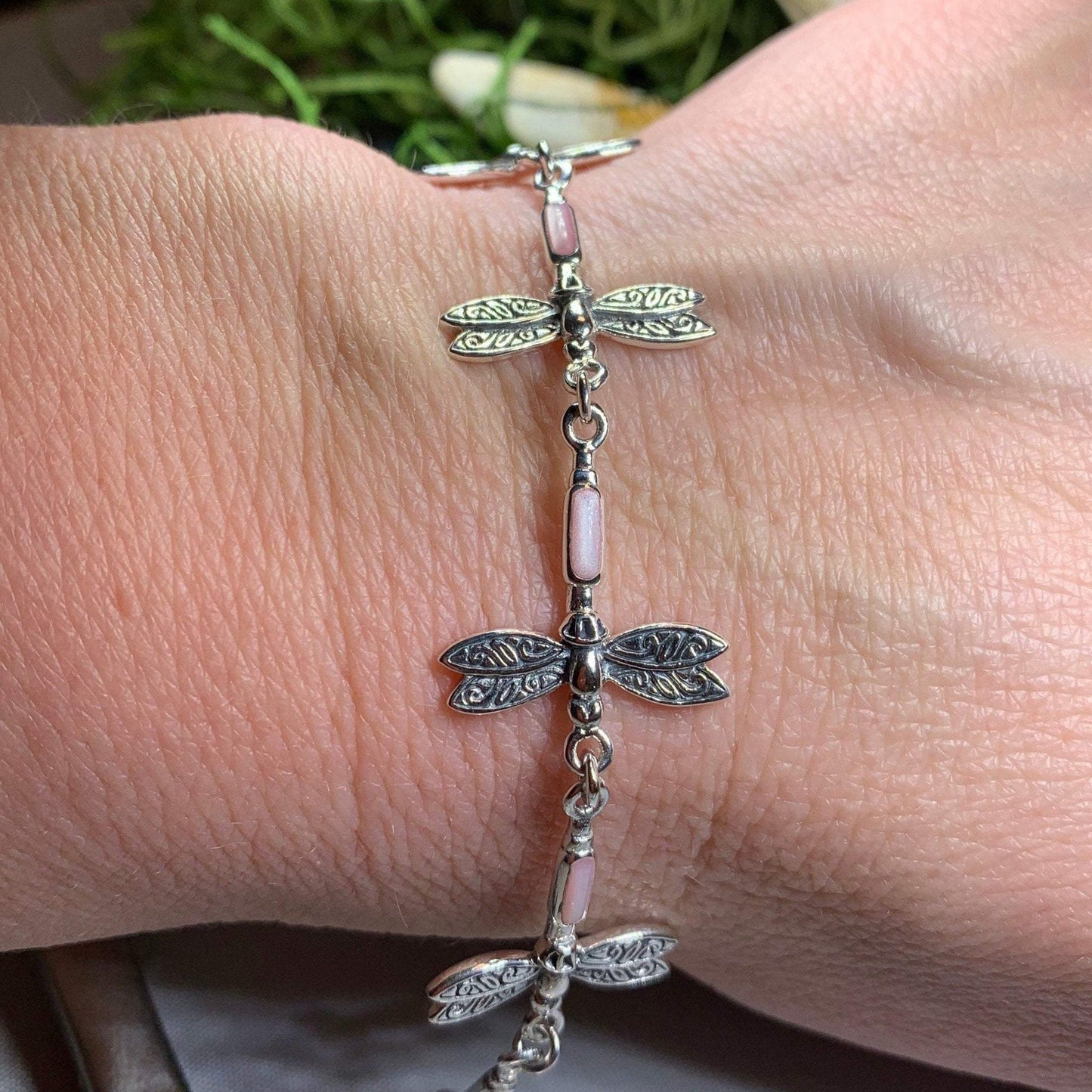 Pink Dragonfly Bracelet
