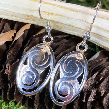 Ancient Echo Celtic Spiral Earrings
