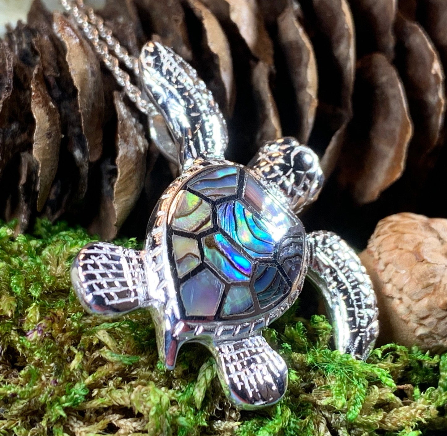 Abalone Turtle Necklace