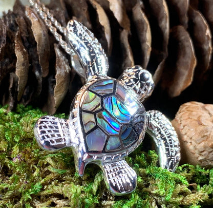 Abalone Turtle Necklace