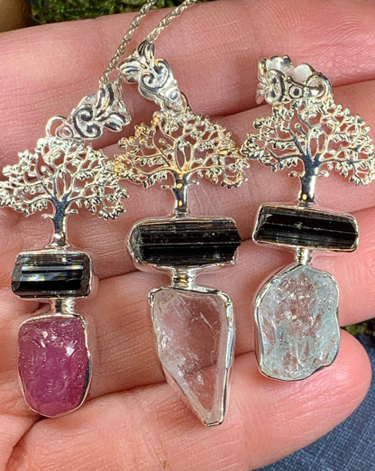 Tree of Life Gemstone Necklace