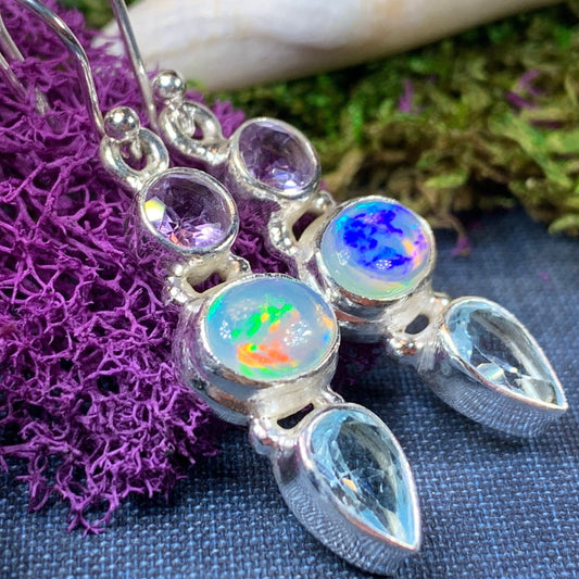 Celtic Twilight Opal Earrings