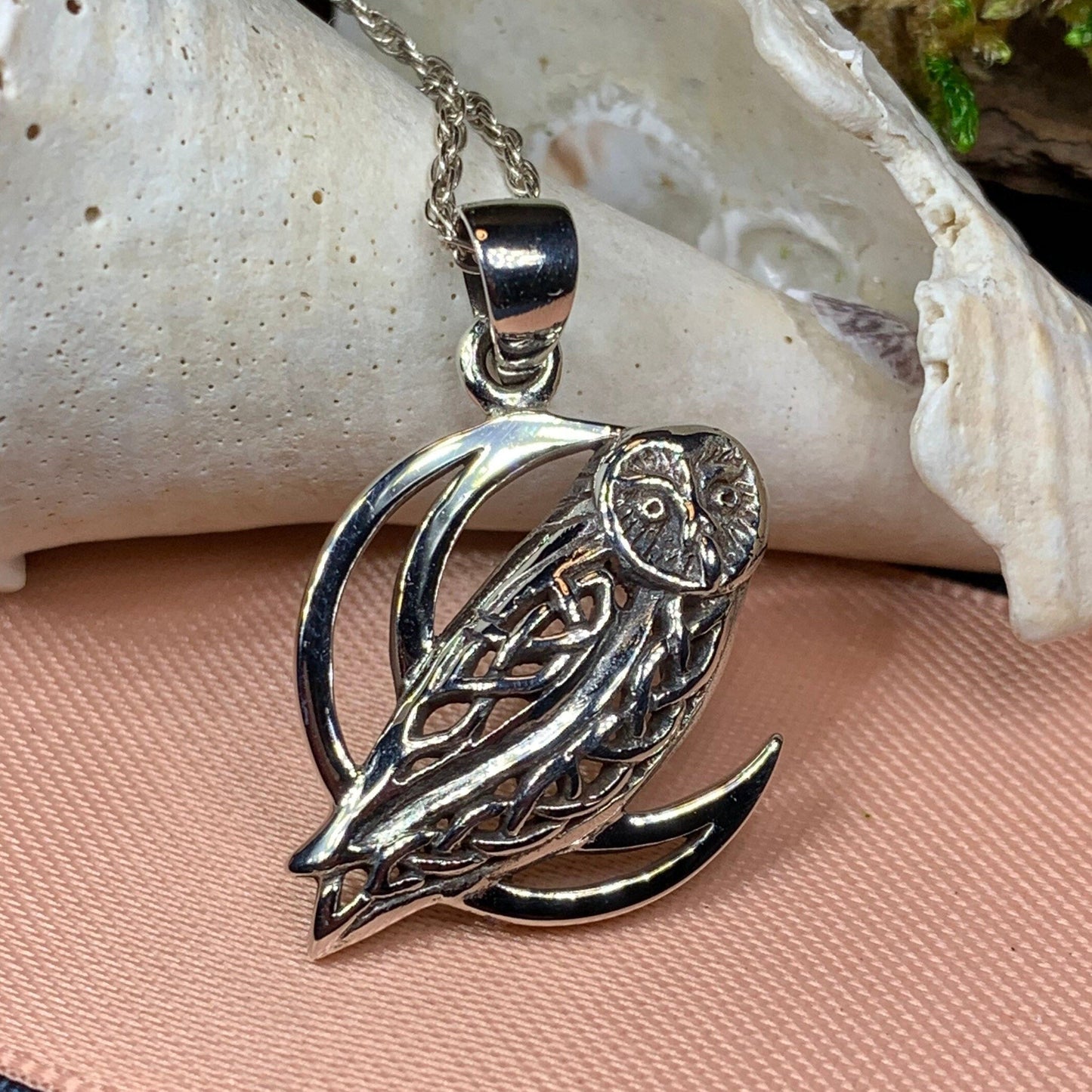 Celtic Midnight Owl Necklace